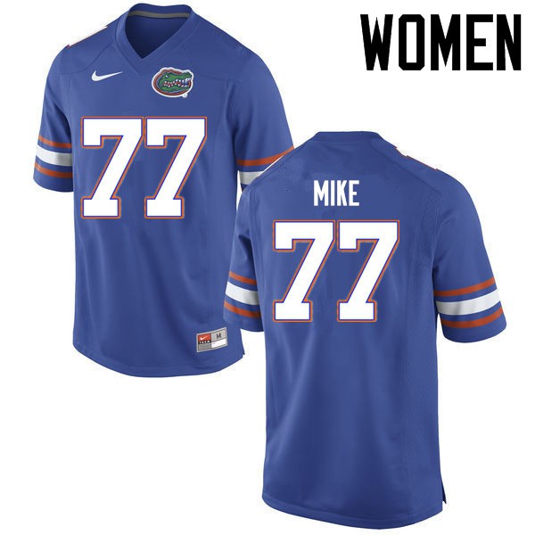 Florida Gators Women #77 Andrew Mike College Football Jersey Blue